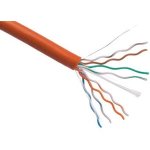 Axiom CAT6 23AWG 4-Pair Solid 550MHz Plenum Bulk Cable Spool 1000FT (Orange)