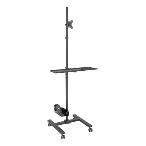 Mobile Workstation TV Floor Stand Cart Height-Adjustable 17-32in