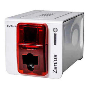 EVOLIS, ZENIUS CLASSIC PRINTER, SINGLE SIDED, WITHOUT OPTION, USB, RED TRIM, USB CABLE INCLUDED