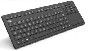 Adesso SlimTouch antimicrobial Waterproof USB touchpad keyboard, compact size, f