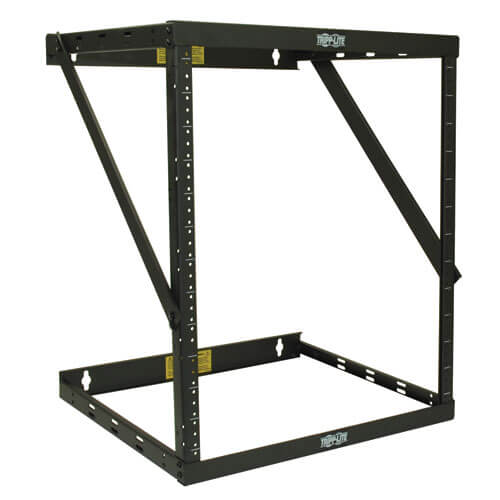 Frame Rack - Black - Maximum load capacity of 150 lbs (68 kgs) Configures to 8U,
