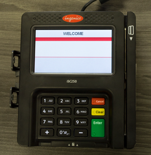 INGENICO, ISC250 DEVICE, REQUIRES NCR KEY INJECTION, SEE BLUESTAR SERVICES TEAM BEFORE QUOTING