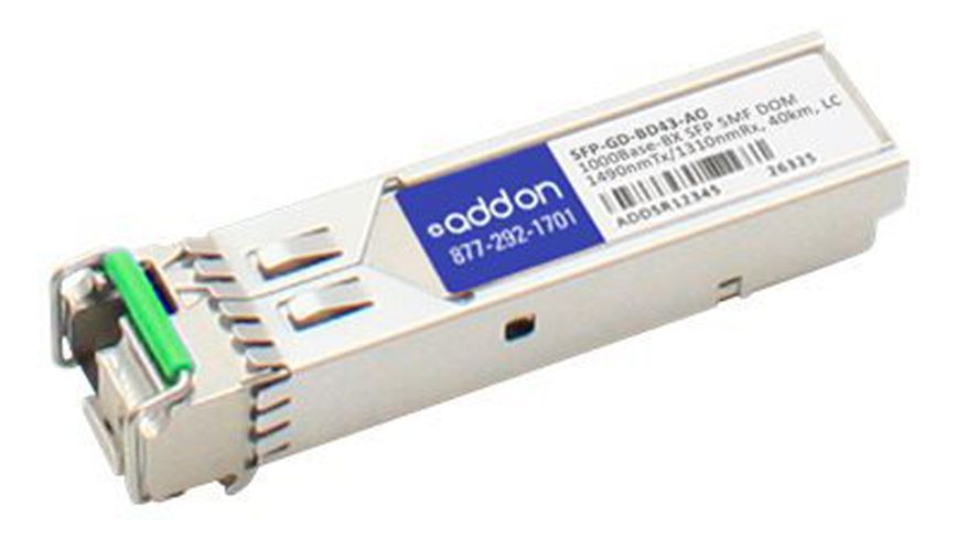 AddOn MRV SFP-GD-BD43 Compatible TAA Compliant 1000Base-BX SFP Transceiver (SMF,