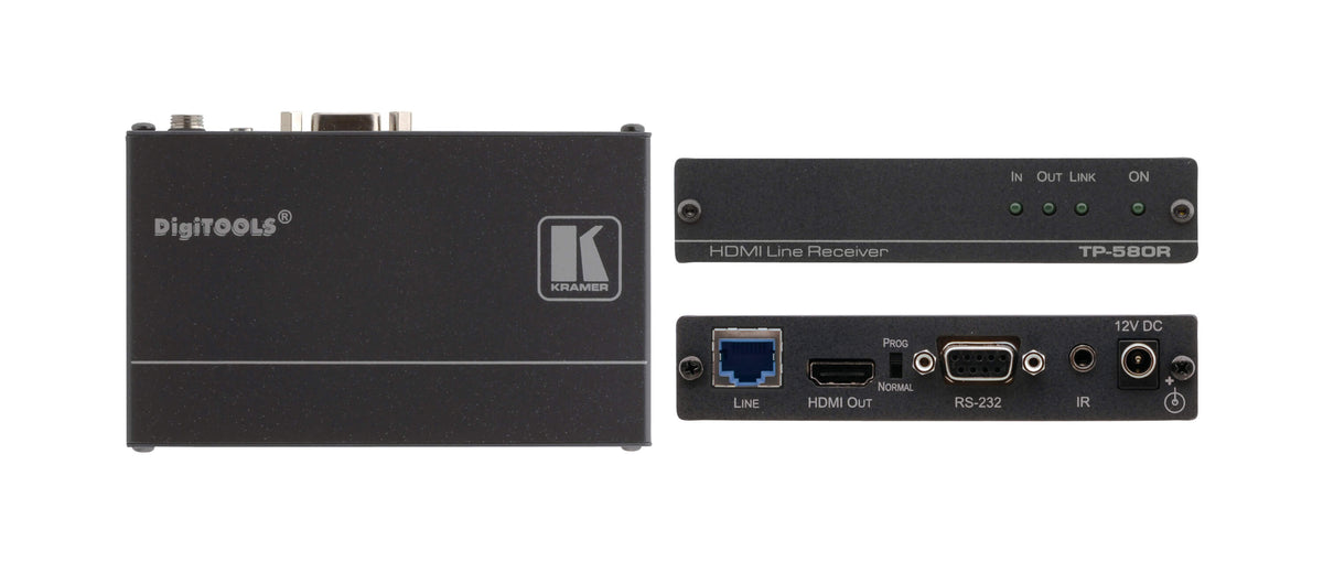 KRAMER TP-580R 4 60 4 2 0 HDMI HDCP 2 2 RECEIVER RS2 2 IR OVER LONG REACH HDBASE