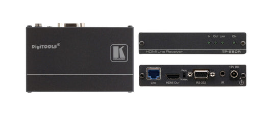 KRAMER TP-580R 4 60 4 2 0 HDMI HDCP 2 2 RECEIVER RS2 2 IR OVER LONG REACH HDBASE