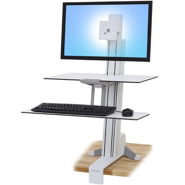 WorkFit-S, Single HD with Worksurface+ (white)