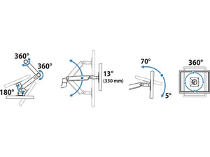 LX Arm, Extension and Collar Kit, Bright White, Gray Accents