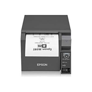 EPSON, TM-T70II, FRONT LOADING THERMAL RECEIPT PRINTER, MPOS, DUAL INTERFACE, USB, ETHERNET (UB-E04) AND DHCP ENABLED, EPSON DARK GRAY, POWER SUPPLY INCLUDED, REQ CABLE, REPLACED C31CD38A9992