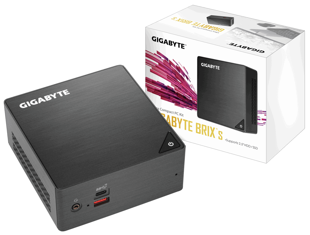 Gigabyte System GB-BRi7H-8550-BW Brix Core i7-8550U Max32GB DDR4 Window10 Retail