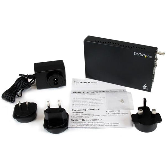 Convert and extend a Gigabit Ethernet connection up to 550 m / 1804 ft over Mult