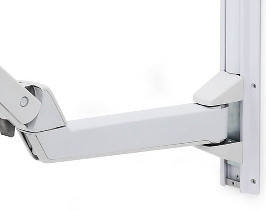 ERGOTRON SV SIT STAND COMBO ARM EXTENDER, NO WORKSURFACE, POLISHED, BRIGHT WHITE