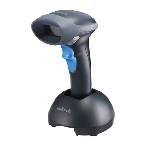 UNITECH, BARCODE SCANNER, MS840P CORDLESS SCANNER, LASER, RF 2.4 GHZ, USB DONGLE, CRADLE, POWER ADAPTER