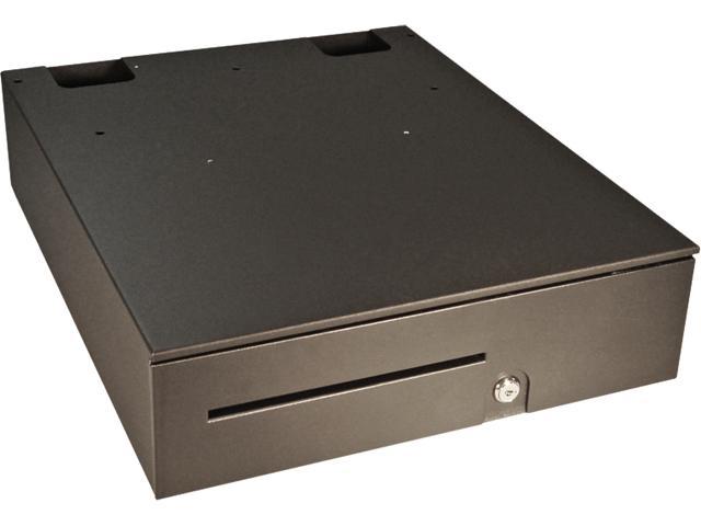 APG, S100, HEAVY DUTY CASH DRAWER, MULTIPRO 12V, BLACK, 16X16, ADJUSTABLE DUAL MEDIA SLOTS, FIXED 5X5 TILL, REQUIRES CABLE