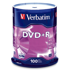 Verbatim DVD+R 4.7 GB 16x - cakebox - storage media