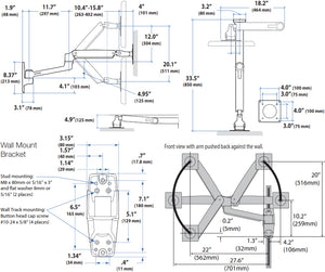 LX HD Sit-Stand Wall Mount LCD Arm