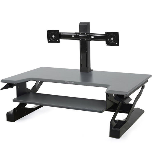 Standing Desk - Solid metal design - Black - Economical design: Offers medium-si