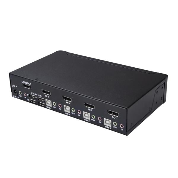 4 Port DisplayPort KVM Switch with Audio/Hotkey/Manual Switching - 3840 x 2160 6