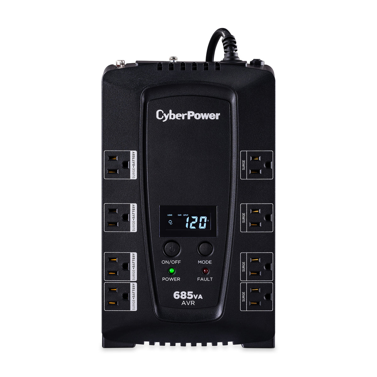 CYBERPOWER UPS BAT BACK UP 685VA CP AVR LCD 3 Y WAR