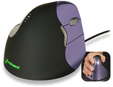 Evoluent VerticalMouse 4 - Small - Right-Handed - Wired - 6 Buttons - Scroll Whe