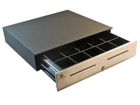 APG, SERIES 4000, CASH DRAWER, 12VOLT INTERFACE, STAINLESS STEEL, 18X16, 5 BILL 5 COIN, COIN ROLL STORAGE, KEYED A7