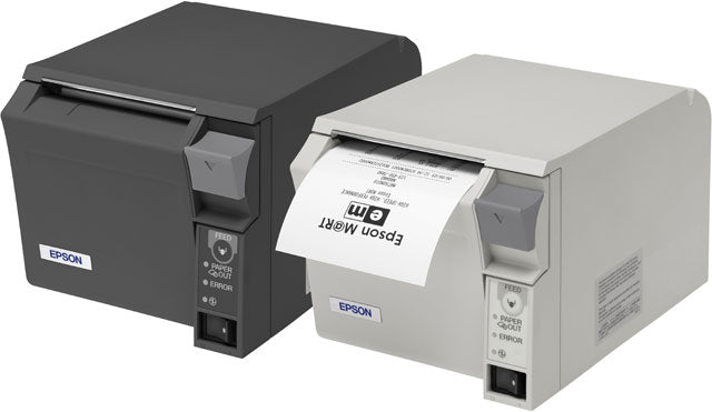 EPSON, TM-T70II, FRONT LOADING THERMAL RECEIPT PRINTER, POWERED USB AND USB, EPSON DARK GRAY, NO POWER SUPPLY, REQ CABLE