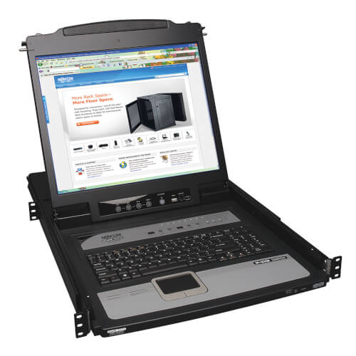 B020-U08-19-IP - KVM Switch - Networking / Ports Qty: 4 - 1U - Control computers