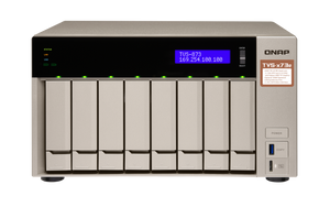 QNAP Network Attached Storage TVS-873e-8G-US 8Bay 8GB AMD R Series RX-421BD Quad-core 2.1GHz Retail