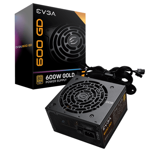EVGA PS 100-GD-0600-V1 600 GD 600W 80+GOLD 120mm Sleeve Bearing Retail