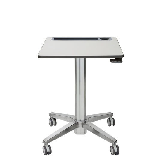 ERGOTRON LEARNFIT, 16IN TRAVEL ADJUSTABLE STANDING DESK, CLEAR ANODIZED