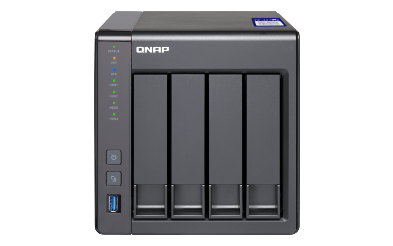 QNAP Network Attached Storage TS-431X2-2G-US 4Bay ARM Cortex-A15 Quad Core 1.7GHz 2GB 1x10GbE SFP+ Retail