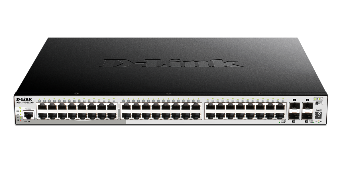 D-Link 1510 Series Gigabit Stackable Smart Managed Switch with 10G Uplinks - 48
