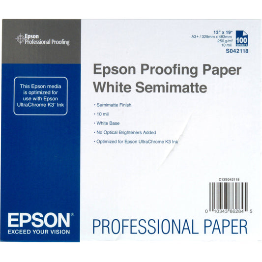 Proofing Paper - White Semi-Matte - 13 in  x 19 in