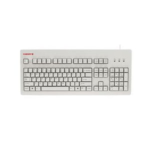 CHERRY, LIGHT GREY, MX SILENT RED SWITCHES, US INT'L 104 POSITION KEY LAYOUT. INCLUDES USB CONNECTOR AND PS/2 ADAPTER. TAA COMPLIANT