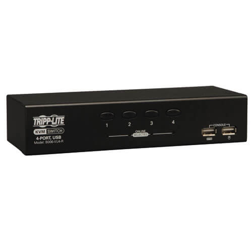 Tripp Lite series 2-Port USB/HD Cable KVM Switch with Audio/Video, Cables and US