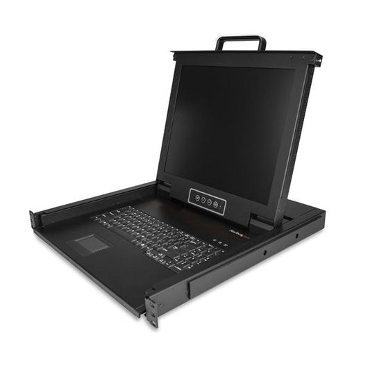 Rackmount KVM console works w/all KVM switches w/ VGA + USB interfaces - Rack mo
