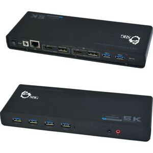 SIIG Accessory JU-DK0411-S1 Video Dock with USB 3.0 4K DisplayPort/HDMI USB-C Brown Box