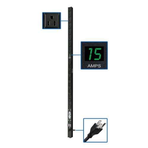 Tripp Lite series 1.4kW Single-Phase Local Metered PDU, 120V Outlets (16 5-15R),