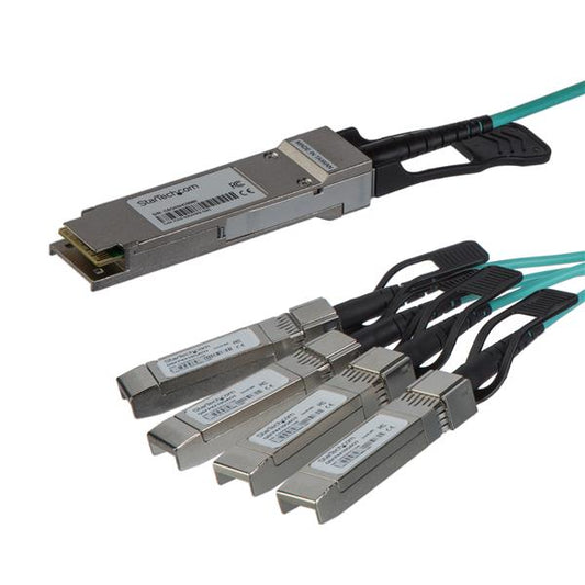 100% Cisco QSFP-4X10G-AOC10M active optical breakout cable (AOC) - 15m Cable, 4