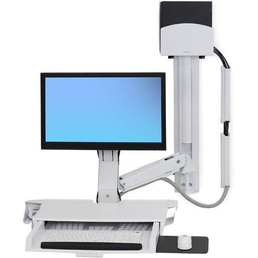 Ergotron 45-272-216 StyleView Sit-Stand Combo System with Worksurface and Small