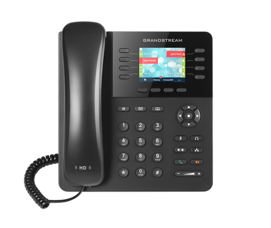 GRANDSTREAM 8 LINES, 4 SIP ACCOUNTS, POE + GIGE, COLOR