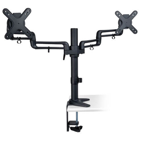 Tripp-Lite AC DDR1327SDFC Dual Full Motion Flex Arm Desk Clamp f 13to 27 MN