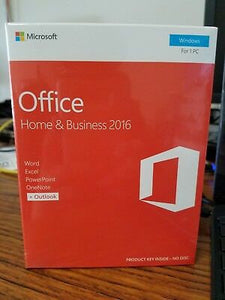 Microsoft Software T5D-02776 Office 2016 Home/Business English P2 32/64-Bit Medialess