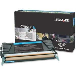 Lexmark C746A1CG Cyan Return Program Toner Cartridge For use in C746,748 Estimat