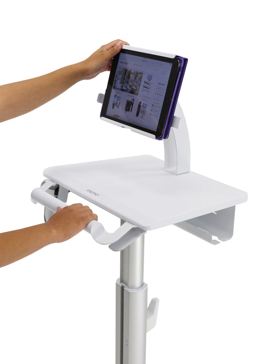 Table Cart - Aluminum - White - Height adjustable yet small, simple and lightwei