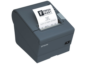 EPSON, TM-T88V, THERMAL RECEIPT PRINTER, EPSON DARK GRAY, USB & USB WITH DB9 SERIAL INTERFACES, INCLUDES PS-180 POWER SUPPLY AND AC CABLE