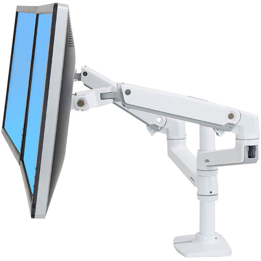 Ergotron LX Dual Stacking Arm (white).Fully adjustable side-by-side monitor conf