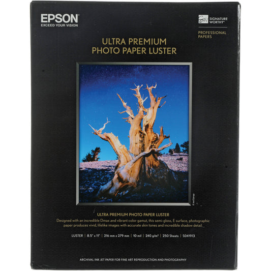 Ultra Premium Photo Paper Luster 8.5 X11 250 SHEETS BULK PACK - Basis Weight: 24