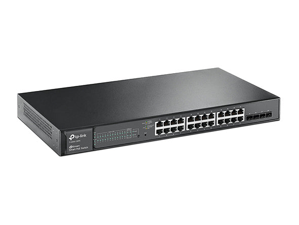 TP-Link Network T1600G-28PS 24-Port Gigabit Smart PoE+ Switch with 4xSFP Slots Brown Box