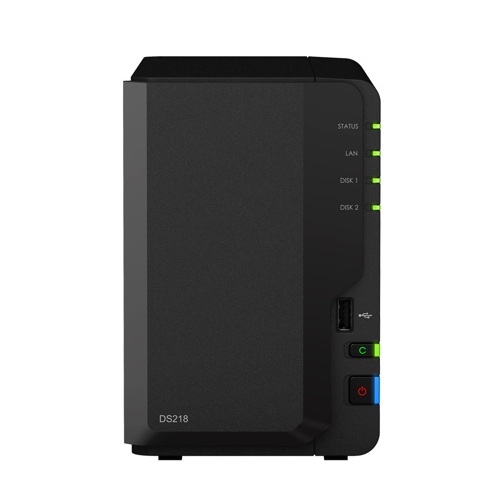 Synology Network Attached Storage DS218 2Bay 64Bit 2GB DDR4 DiskStation (Diskless) Retail