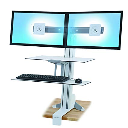Sit-Stand Workstation - Aluminium, high-grade plastic and powder coated painted